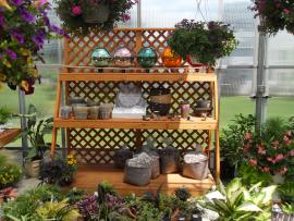 Smucker's Woodcrafts Garden Center Display Shelves